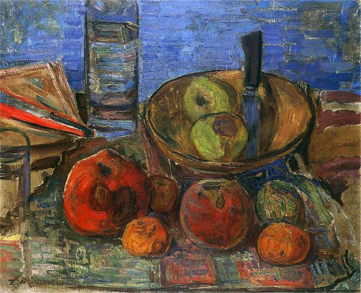 Still life with apples.